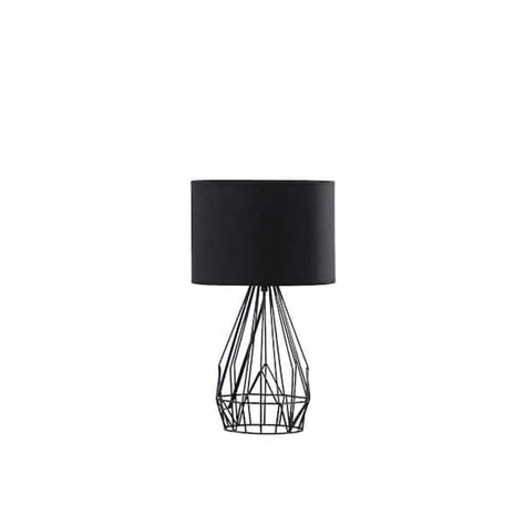 ORE HBL2535 Industrial Farm Metal Cage Black Table Lamp, 